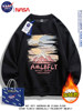 Nasa Collaboration Heavyweight Japanese-Style Long-Sleeve Sweatshirt for Men and Women, Fleece-Lined and Thickened, Autumn and Winter American-Style Trendy Brand Jacket Top