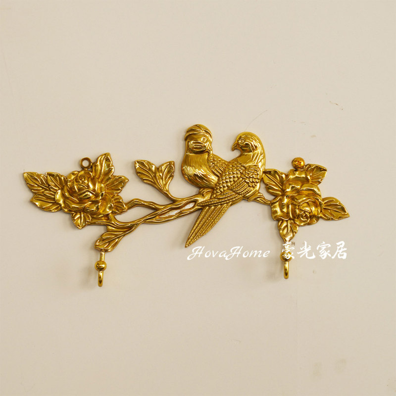 French Retro Style Brass Bird Hook Entryway Key Hook Bedroom Coat Hook Decorative Hanging Piece Creative Home Decor French Retro Style Brass Bird Hook Entryway Key Hook Bedroom Coat Hook Decorative Hanging Piece Creative Home Decor