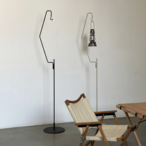 JO WORKS Outdoor Metal Landing Hook Retro Courtyard Horse lamp holder can split camping on fire lamp frame