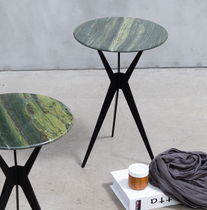 Minimalist modern marble tea table edge a few nets red designer creative light and luxurious mobile home