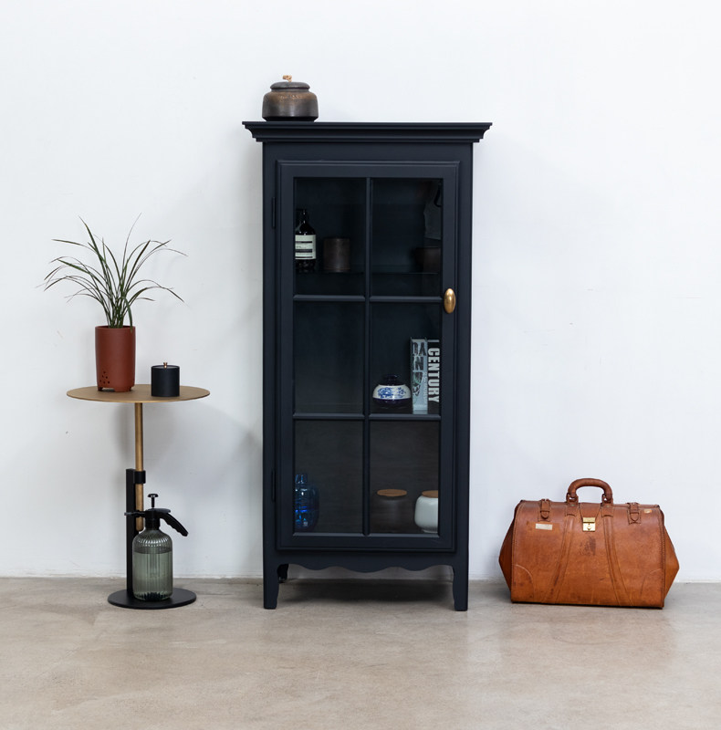 American metal wine cabinet black minimalist containing cabinet dining cabinet modern display stand single door copper handle cabinet decorated cabinet