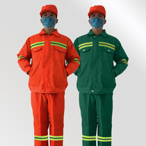 Property cleaning Sanitation Rao Po with reflective workwear woman Long sleeve suit Mens breathable abrasion resistant and dirty and custom logo