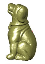 Finely carved jade carving scan stl picture zodiac dog 1026 standing dog