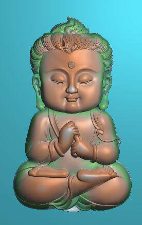 Carved figure jade carving figure relief baby Buddha 4 computer engraving figures
