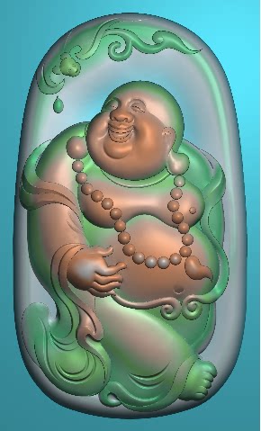 A fine sculpture of the Buddha stands out for the Buddha's jade sculpture in front of his eyes.