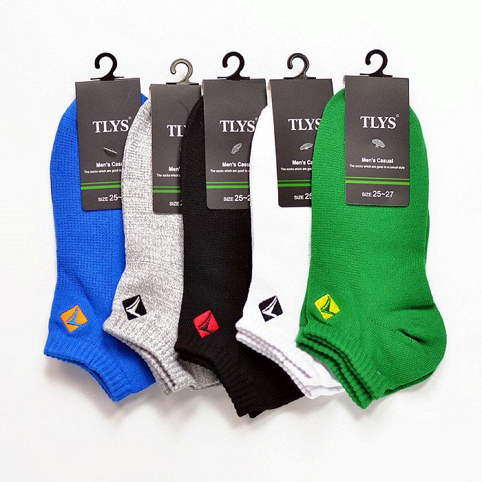 Rex thỏ mùa xuân mùa hè kích thước lớn vớ nam mồ hôi nam cotton vớ thể thao vớ ngắn thoáng khí màu 10 cặp tất cổ cao nam