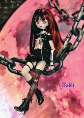 Одежда для кукол BJD bjd4分娃衣mdd衣服 萬聖節朋克套裝小悪魔蝙蝠