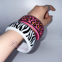 Pinkbankbaby niche fashionable hot girl y2k leopard print zebra print acrylic exaggerated bracelet bracelet bracelet