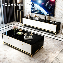 TV cabinet coffee table combination modern simple light luxury TV cabinet integrated Wall small apartment TV cabinet floor