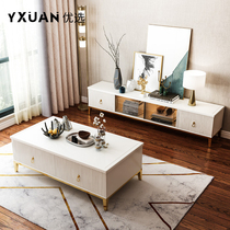 2021 New light luxury modern tea cabinet combined light luxury modern small household tea table TV cabinet