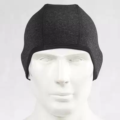 Winter motorcycle helmet inner small cap plus velvet warm lining headgear ear protection half hood cold cap Riding equipment