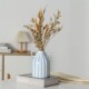 Double-Ear Striped Vase Ceramic Ornament Hydroponic Flower Arrangement Ceramic Jar Nordic ins Desktop Homestay Decoration