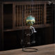 Creative Ceramic Backflow Incense Burner for Home Use, Sandalwood Incense Burner, Moon-Shaped Incense Holder, Indoor Zen-Style New Hanging Incense Burner Ornament