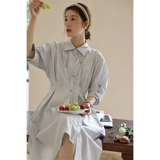鹿与飞鸟 Асимметричное платье, изысканный стиль
