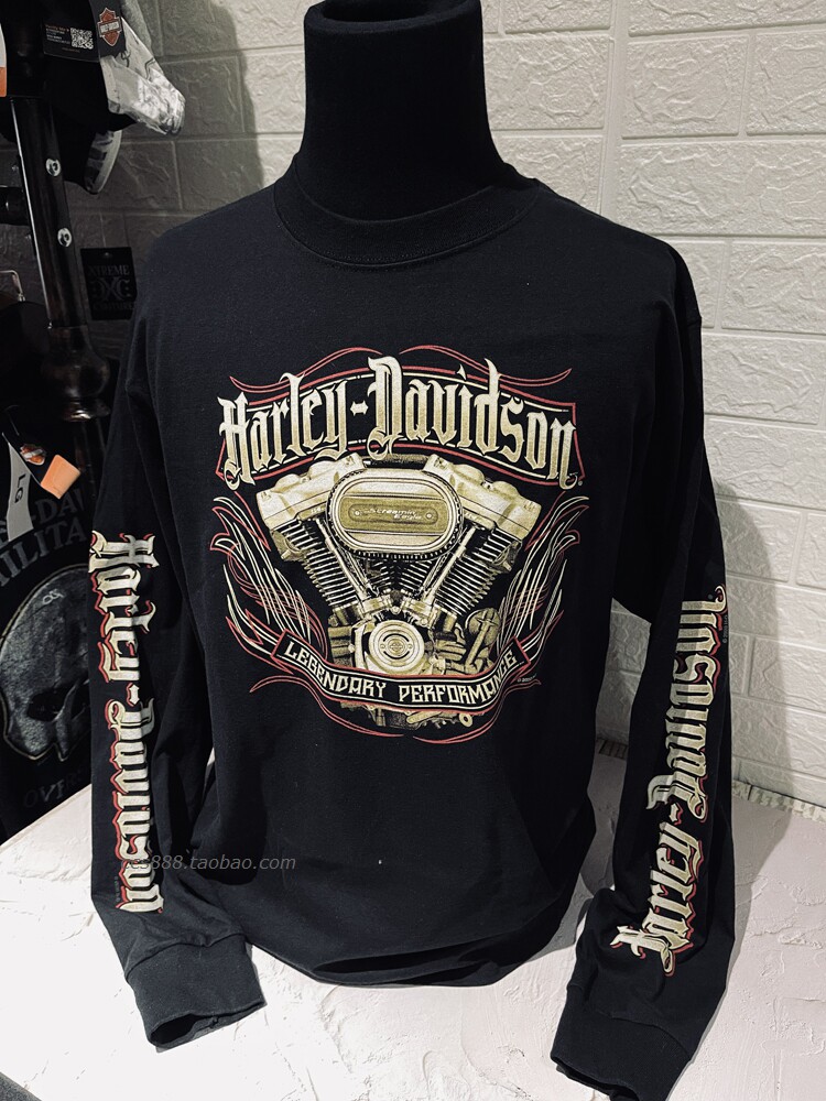 Spot XL 2021313 Demon locomotive Harley harley men's engine long-sleeved T-shirt import