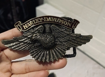 201201 Solitary Products 90s Hares Scream Eagle Owl Head Collection Of Lonely Pint Belt Buckle Merino