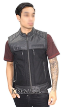 16111 Magic Region Harley Motorcycle Motorcycle Mens Leather Cloth Vest Imported from the United States