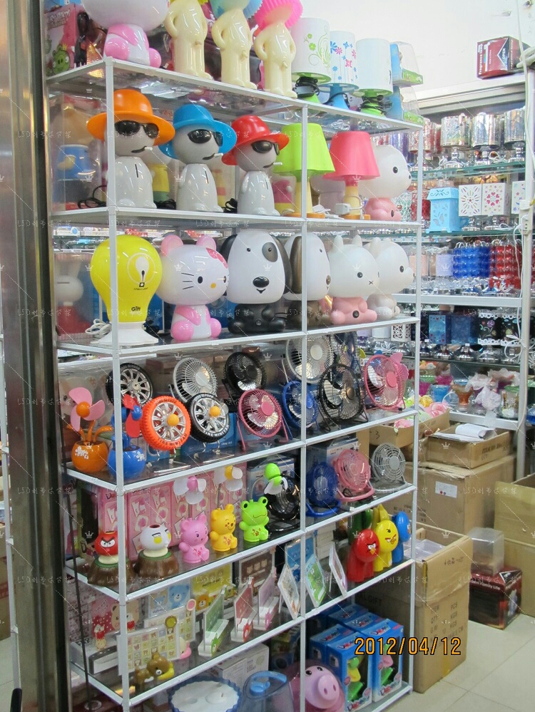 Guangzhou 100 smaller square pipe glass shelving flower shop flower potted pot view exhibition rack gift process gift pendulum decoration ceramic shelving