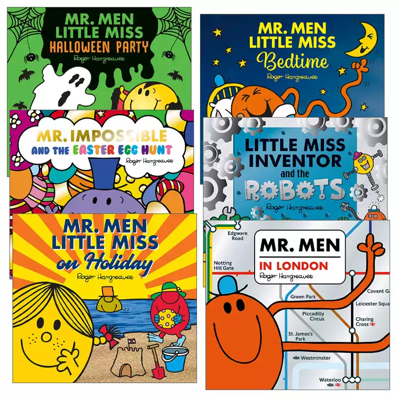 Mr. Men and Little Miss Picture Books 奇先生妙小姐圖書系列6冊套裝