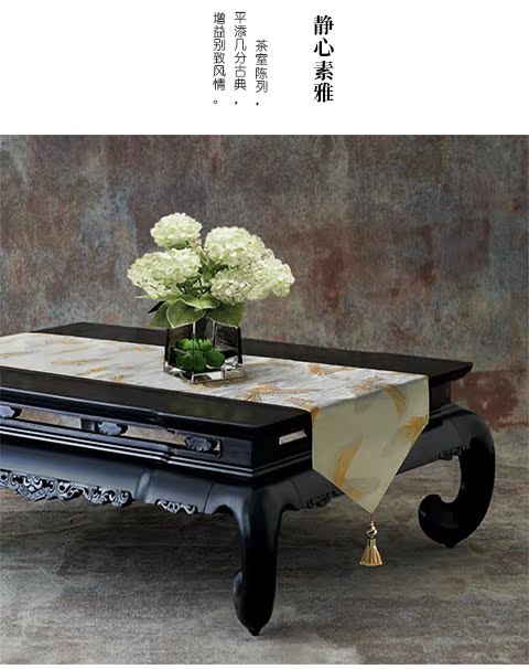 Bảng cờ Nhật Bản mới Trung Quốc phong cách vải khăn trải bàn dài giường cờ khăn quàng bàn bàn cà phê bàn ​​vàng bunting - Khăn trải bàn khăn trải bàn màu trắng