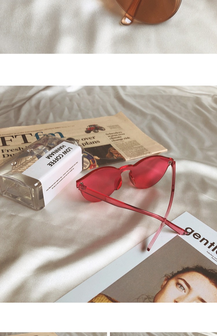2018 new street beat net red kính râm nữ phiên bản Hàn Quốc của hipster retro phong cách kẹo cao su màu hồng kính râm nam chính hãng