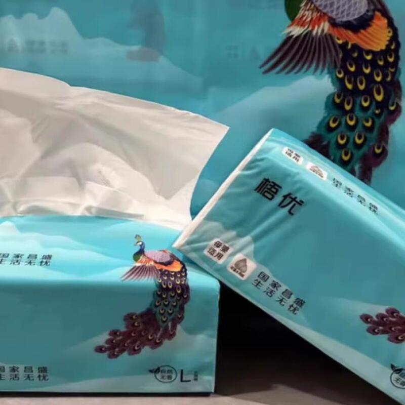 Wuyou Peacock Toilet Paper Napkins Facial Tissues Five Layers 30 Packs Wuyou Peacock Toilet Paper Napkins Facial Tissues Five Layers 30 Packs