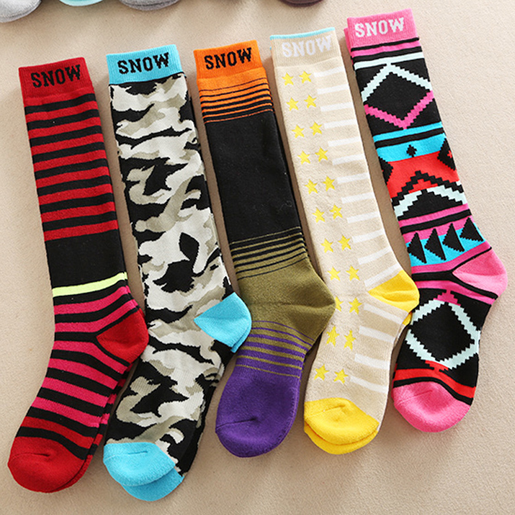 Ski socks climbing men's and women's mountain stockings outdoor sports socks children's ski socks thickened warm high tube long socks