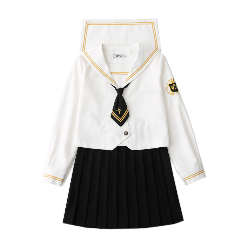 Phòng ban Xiaoxuan của hoàng đế Đông Nhật Bản Trung dress dài tay JK Uniform Thủy thủ Uniform Student Uniform Lớp Cao đẳng Gió Set