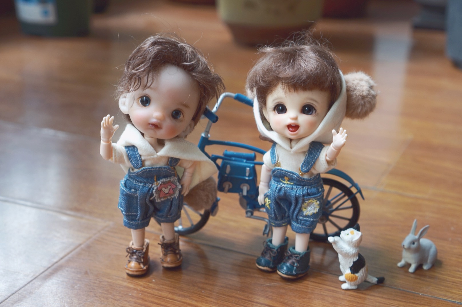 (handsome) wigs 8 points real Mahai hands to change Mao OB11BJD sticky