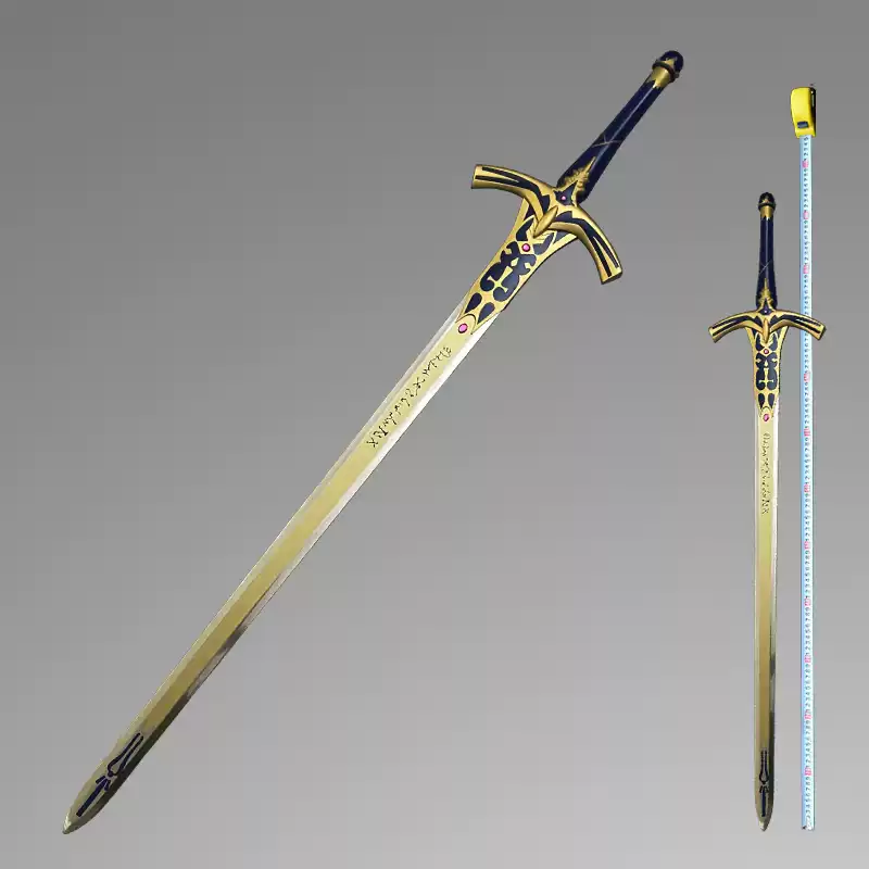 FATE シリーズコレクション SABER 石中剣 模造刀 武具 舞踊刀 FATE系列收藏SABER金属石中剑2.0版动漫武器模型手办不开刃定金