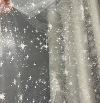 New Korean-style meteor starred film scene arrangement mesh yarn fabric wedding dresses Stars Shiny Fabric Fabric