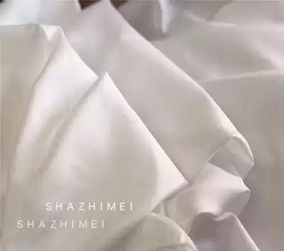 Matte satin fabric White Champagne wedding dress fabric lining clothing interior fabric