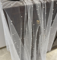 Ultra Fairy Soft Pearl Mesh Yarn Fabric Scene Arrangement Small Pearl Transparent Soft Gauze Fabric