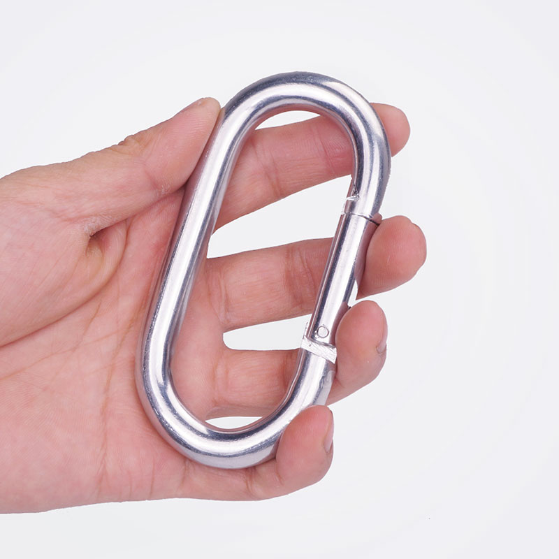 Outdoor carabiner Iron galvanized runway U-shaped quick-hanging connecting ring Safety safety buckle Oversized load-bearing iron hook