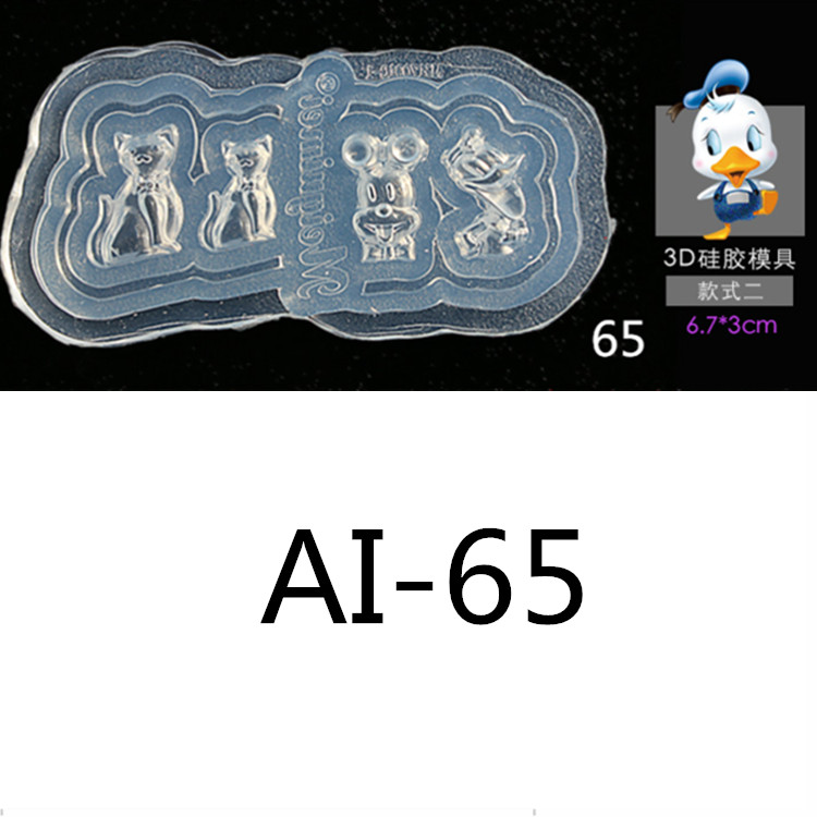 Ai-65 Donald Ducknew pattern manicure Carving mould Cartoon Mickey head Mickey Mouse Bear nail decorate Soft candy silica gel Abrasives love