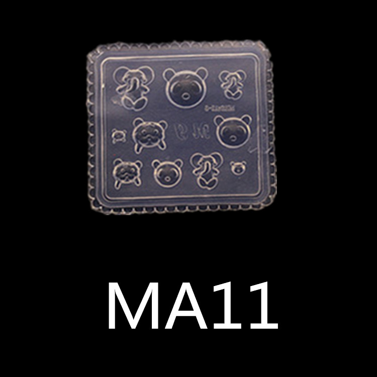 Bear MA-11new pattern manicure Carving mould Cartoon Mickey head Mickey Mouse Bear nail decorate Soft candy silica gel Abrasives love