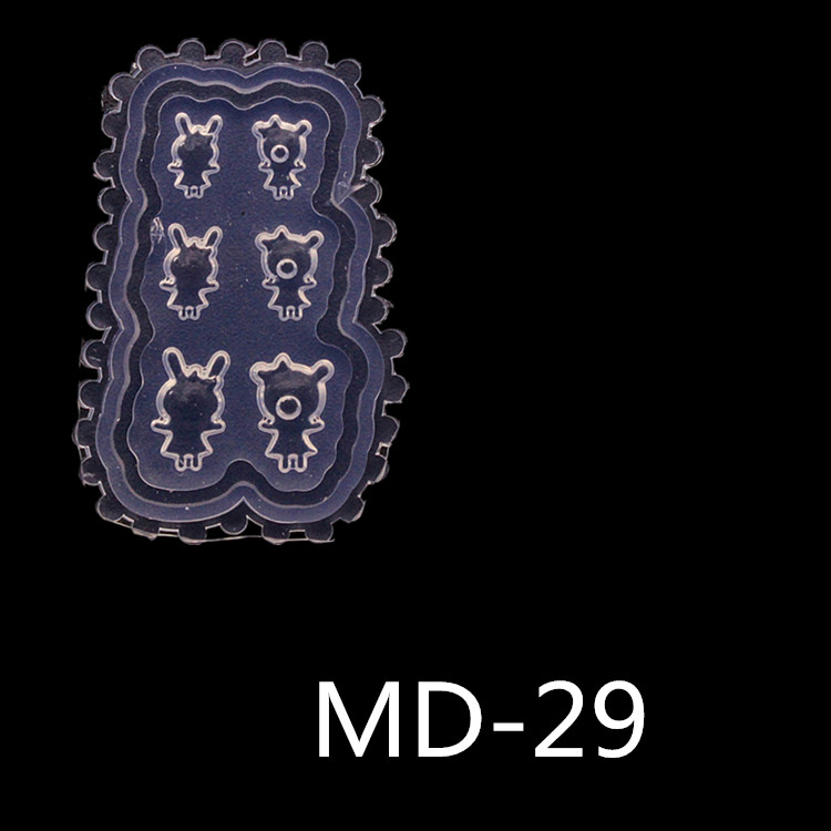 MD-29new pattern manicure Carving mould Cartoon Mickey head Mickey Mouse Bear nail decorate Soft candy silica gel Abrasives love