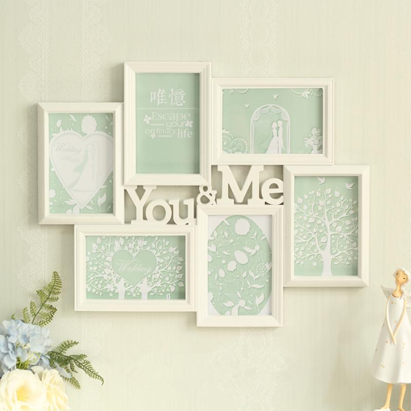 Photo Frame Wall Hanging 6inch 7inch European Style Gift Couple Family Living Room Creative Combined Art Frame Photo Wall