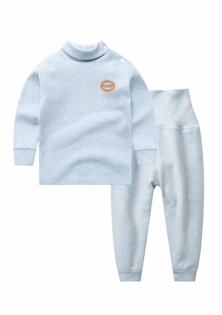 Baby cao cổ cao eo đồ lót cotton bé đồ lót trẻ em cotton ấm mùa thu quần áo phù hợp với bé cashmere đồ ngủ đáng yêu cho bé