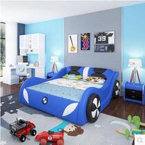 Car shape childrens bed boy 1 2 meters 1 5 single sports car bed with fence baby three or four years old fall prevention