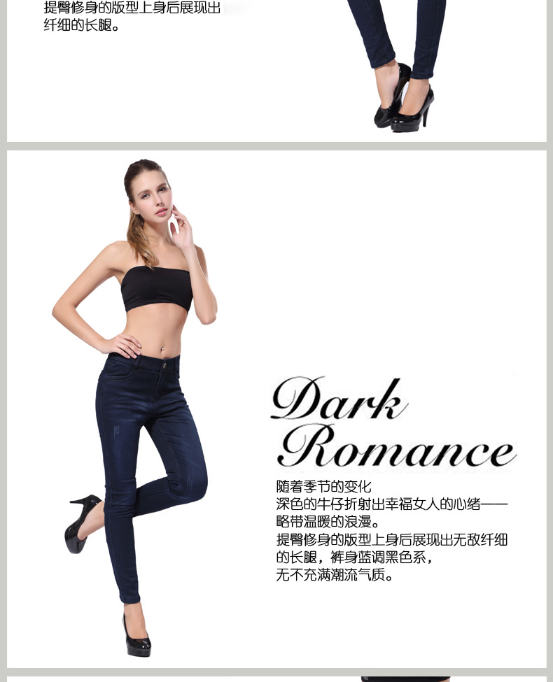 Langsha quần ấm cho nữ hai lớp giả denim dày cộng với quần nhung ấm bên ngoài mặc quần ấm nữ ấm - Quần nóng lên quần thun ôm nữ cao cấp