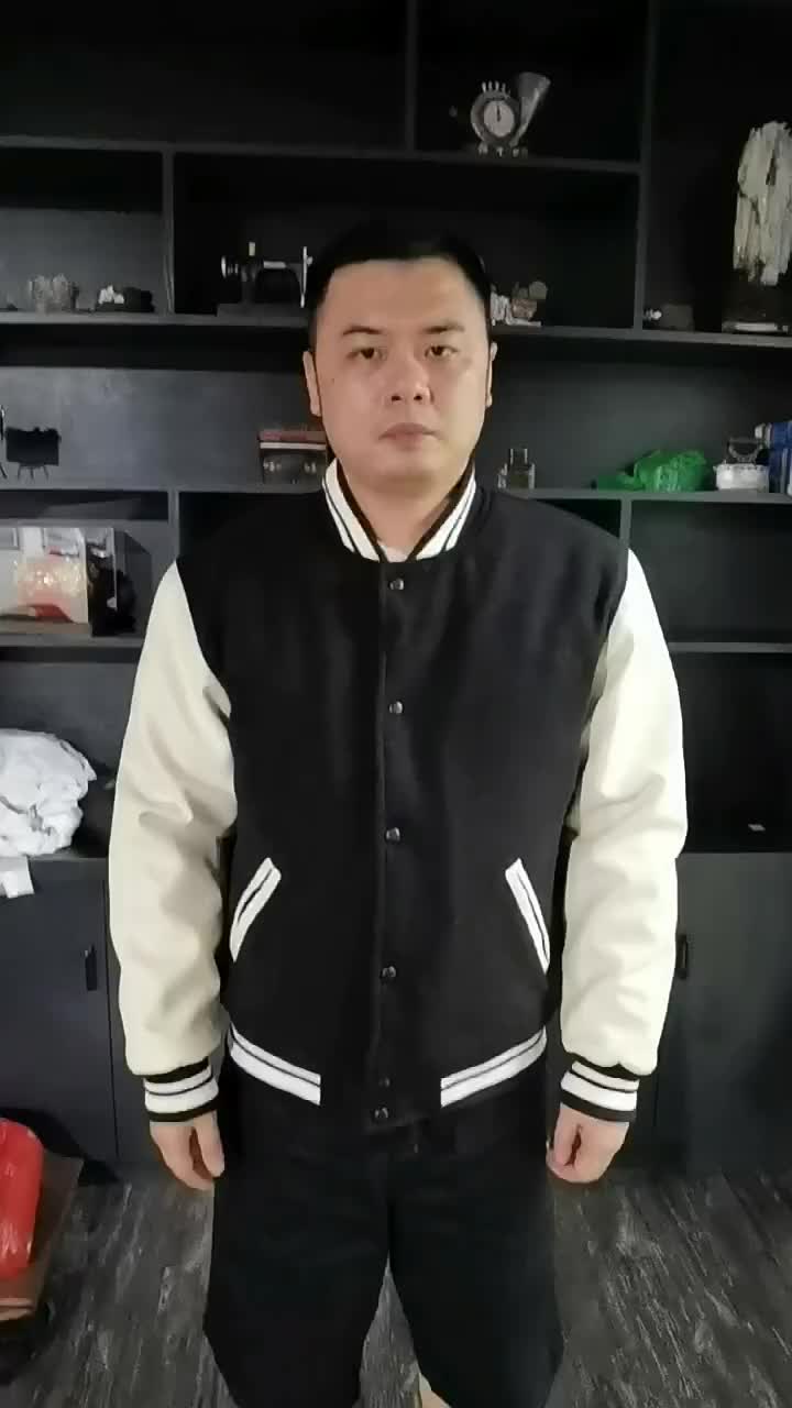 Wholesale Custom Designer Logo Jackets Casual Baseball Jacket Letterman