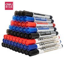 (10 boxed) Del 6817 Whiteboard Pen Easy to Erasable Easy to Wipe Office Meeting Black Blue Red