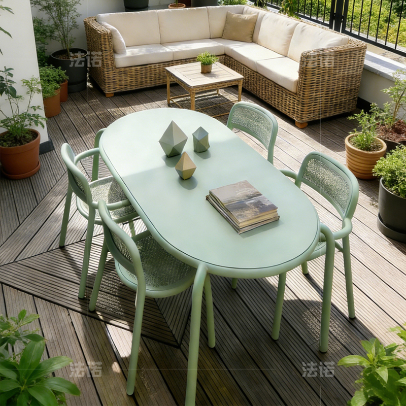 Outdoor Patio Table and Chair Set, Outdoor Homestay Open-Air Aluminum Alloy Leisure Chair, Waterproof and Sun-Resistant Meeting Table and Chairs Outdoor Patio Table and Chair Set, Outdoor Homestay Open-Air Aluminum Alloy Leisure Chair, Waterproof and Sun-Resistant Meeting Table and Chairs