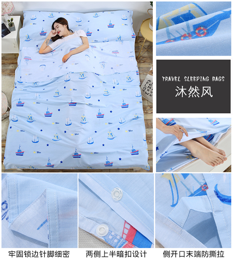 Du lịch bẩn bẩn túi ngủ cotton đơn du lịch đôi di động vệ sinh sheets trong nhà khách sạn khách sạn chống bẩn quilt cover