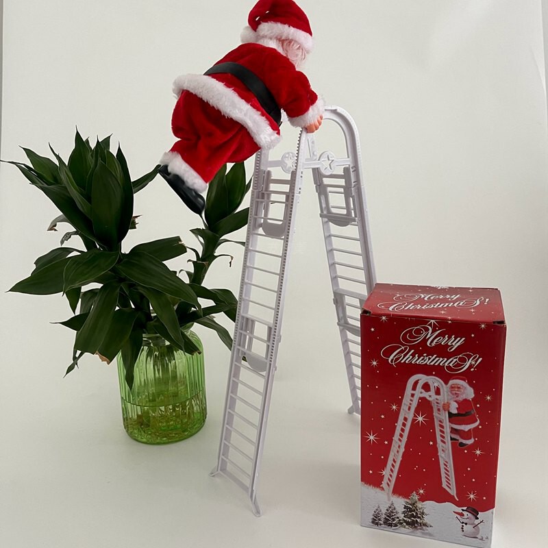 Christmas Kidsren's Gift Ladder Santa Claus Creative Small Toy Automatic Climbing Music Singing Boxed Gift