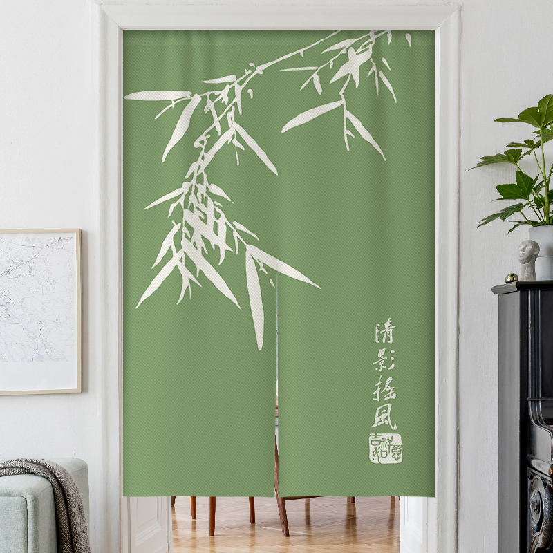 Chinese-Style Bamboo Door Curtain, Chinese-Style Fabric Hanging Curtain, Entrance Hall Living Room Decorative Curtain, Bathroom Half Curtain, Short Curtain Chinese-Style Bamboo Door Curtain, Chinese-Style Fabric Hanging Curtain, Entrance Hall Living Room Decorative Curtain, Bathroom Half Curtain, Short Curtain