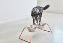 Cena dog bowl MiaCara imported from Germany designer metal silhouette detachable pet dog bowl