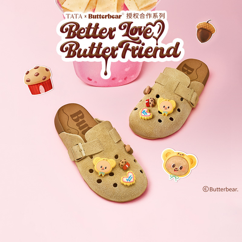 Li Landi's Same Style Tata Butter Bear Collaboration Birkenstock Shoes Casual Women's Half Slippers 4Sz02Bh5