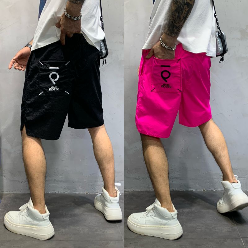 Men's Summer Dopamine Style Shorts with Embroidery, Colorful Beach Shorts, Fitness Sports Shorts, Large Shorts, Five-Point Shorts